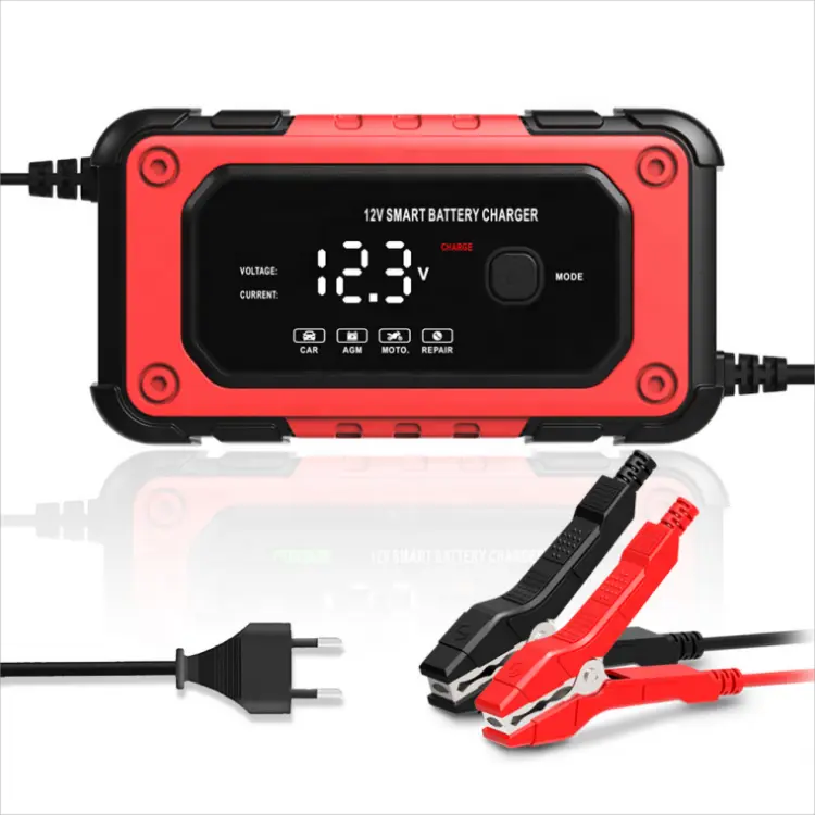 12V 6A पूर्ण इंटेलिजेंट स्वचालित मरम्मत बैटरी चार्जर
