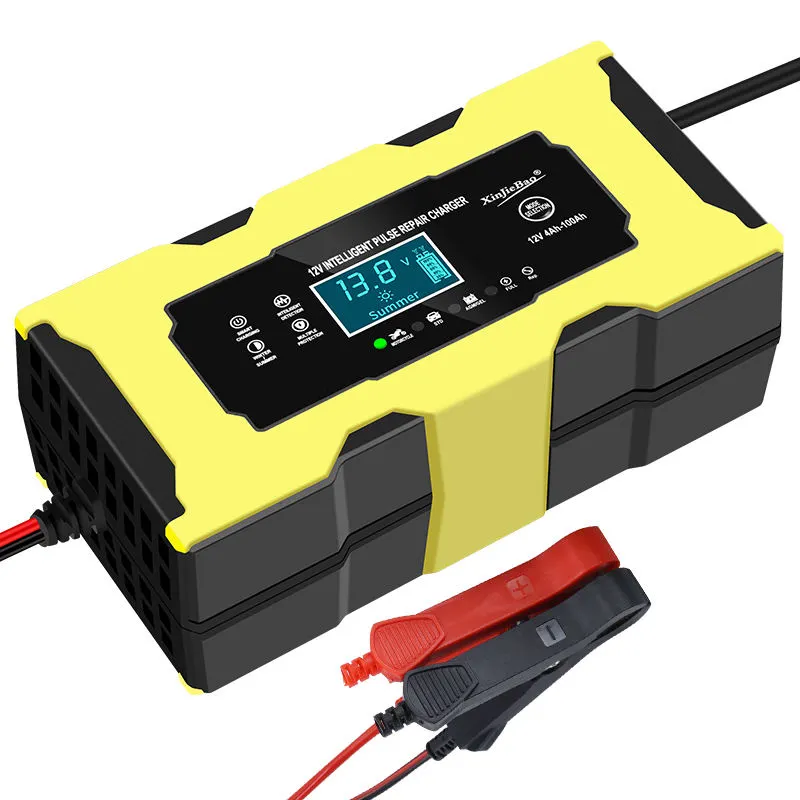 12V 6A पूर्ण इंटेलिजेंट स्वचालित मरम्मत मोटरसाइकिल बैटरी चार्जर