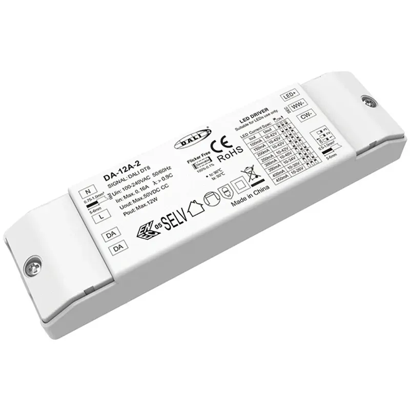 12W DALI CW WW CCT डिमेबल एलईडी ड्राइवर