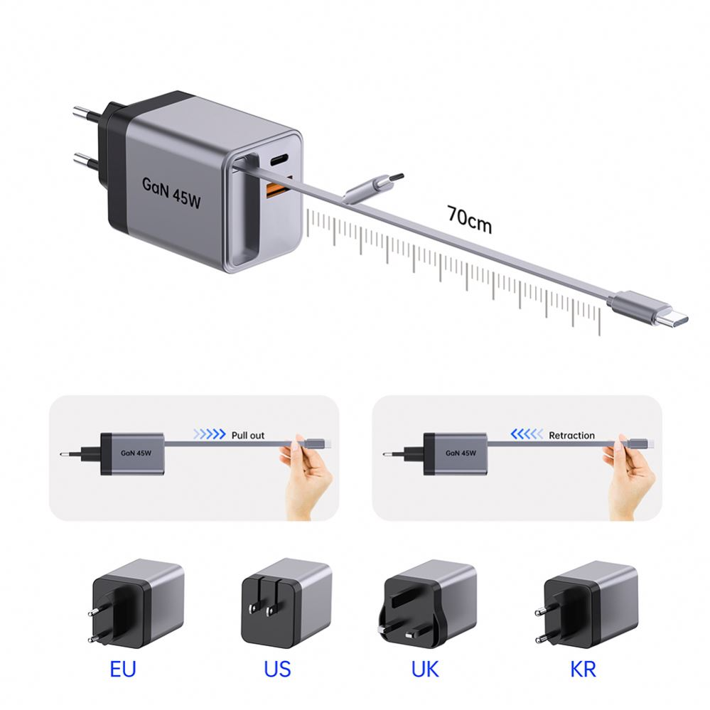त्वरित चार्जिंग के लिए नया पसंदीदा: वापस लेने योग्य तेज़ चार्जिंग