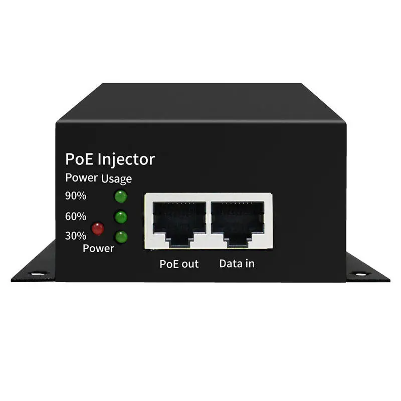90W मेटल केस IEEE802.3bt गीगाबिट PoE इंजेक्टर