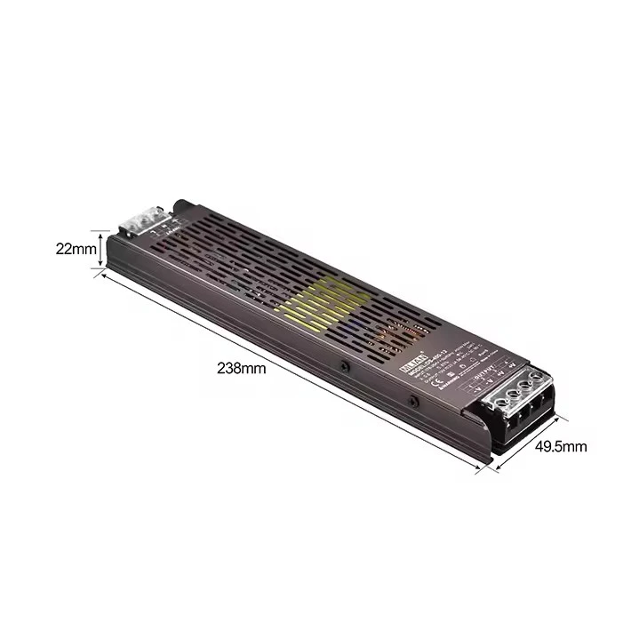 अल्ट्रा थिन या स्लिम 100W 12V/24V सिंगल आउटपुट स्विचिंग पावर सप्लाई